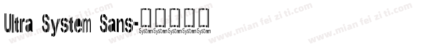 Ultra System Sans字体转换